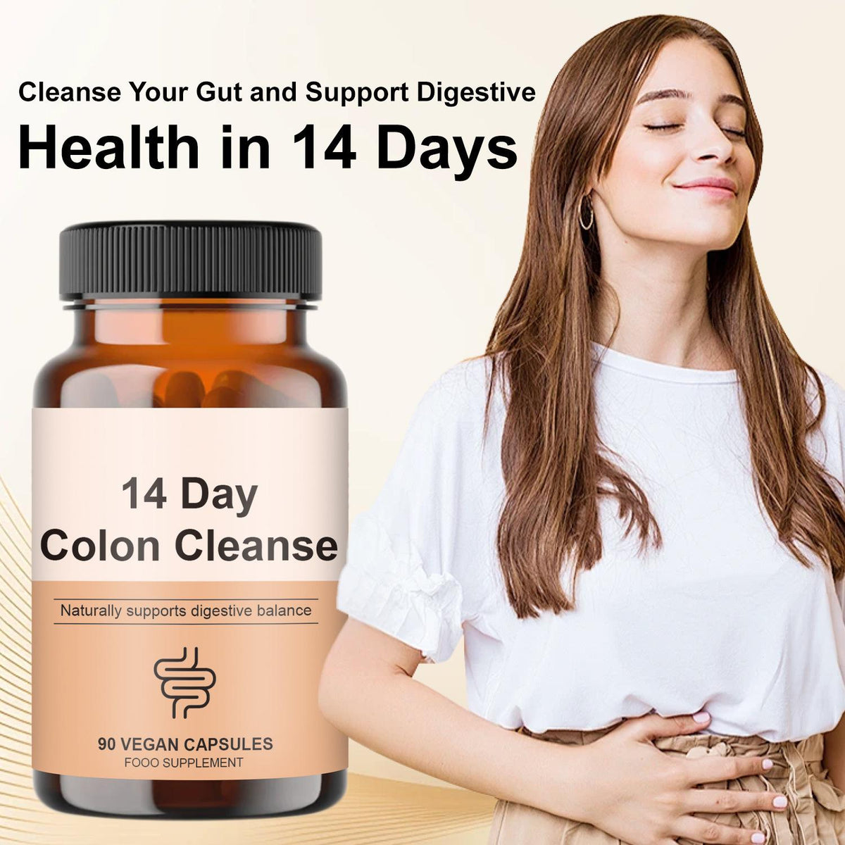 VICAFUCI 14 Day Colon Cleanse Herbal Formula – 3-Pack, 270 Vegan Caps - image 1