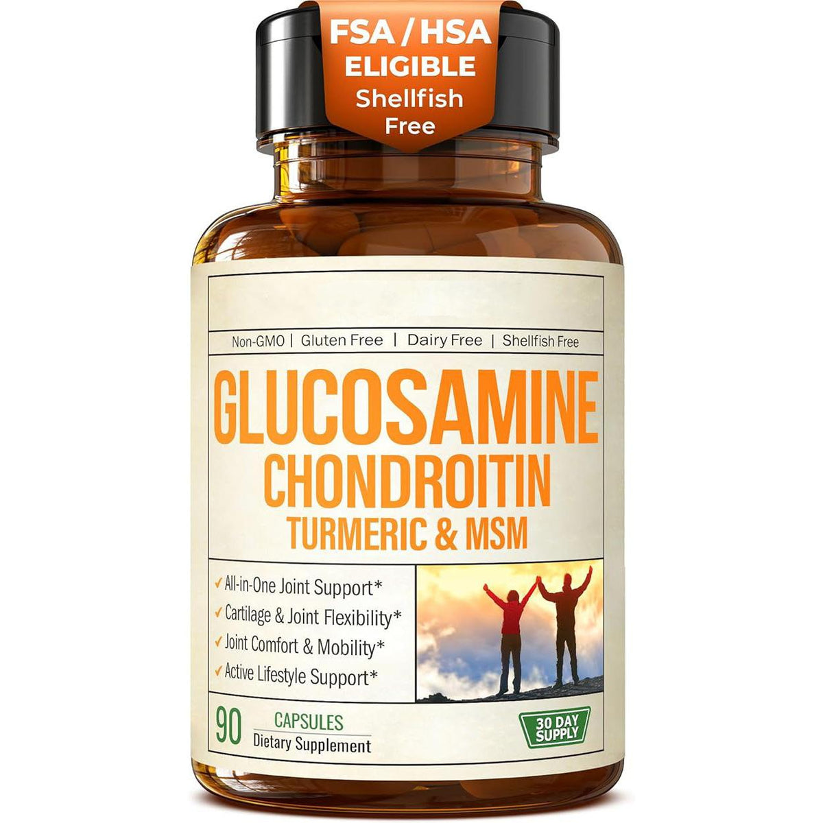 VICAFUCI Glucosamine, Chondroitin, Turmeric & MSM Complex – 90 Capsul - image 1