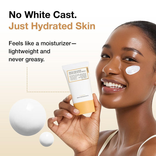 FULLY FULLY Rice Ceramide Moisture Sunscreen, SPF 50, No White Cas - image 2