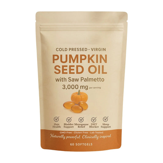 YiaknisUK Cold-Pressed Pumpkin Seed Oil with Saw Palmetto 60 Softgels - image 1