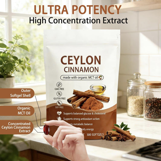 VICAFUCI Ceylon Cinnamon with Organic MCT Oil – 300 Softgels - image 2