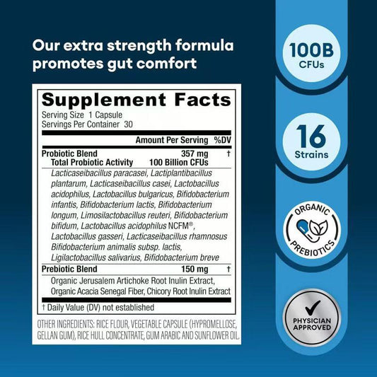 VICAFUCI 100 Billion CFU Probiotic with Prebiotics – 16 Strains, 30 C - image 2