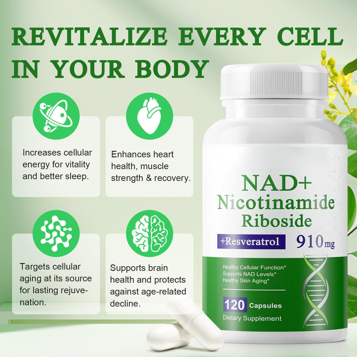 YiaknisUK Nicotinamide Riboside Complex with Quercetin & Resveratrol 1 - image 3