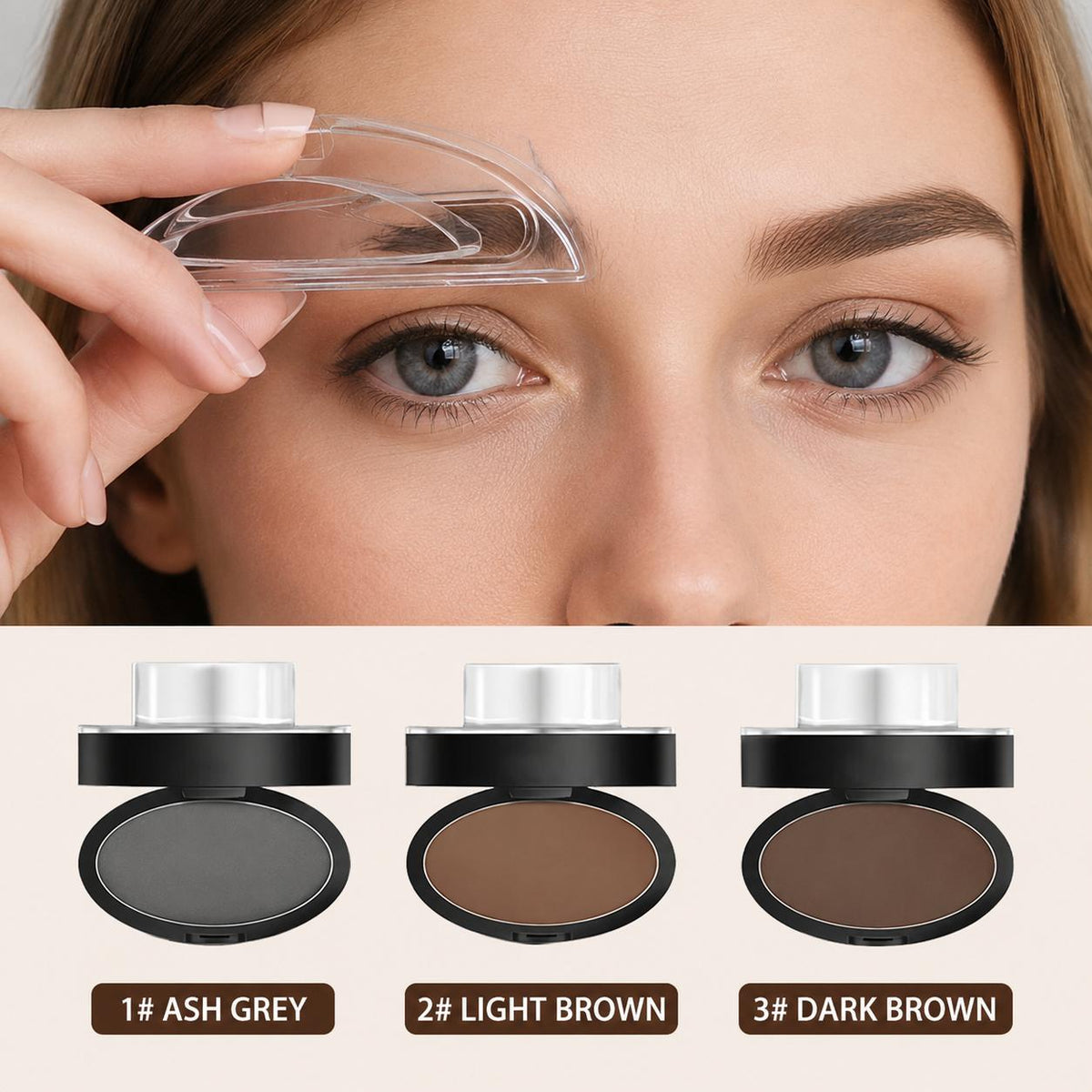 VICAFUCI Instant Eyebrow Stamp Kit with 3 Stencils - image 3