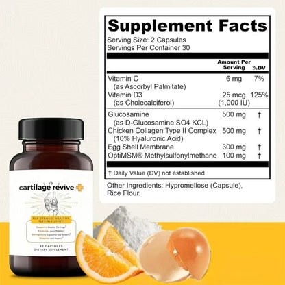YiaknisUK Glucosamine & Type II Collagen Complex with MSM 60 Capsules - image 2