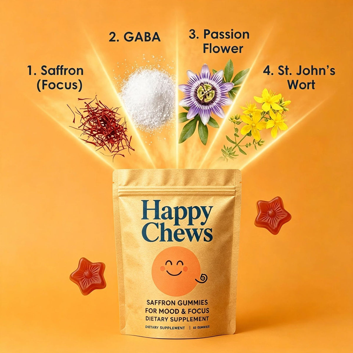 Happy Chews Happy Chews Saffron Gummies for Kids - image 3