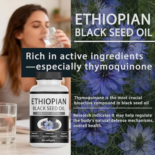 VICAFUCI Ethiopian Black Seed Oil Softgels, 60 Count, Nigella Sativa  - image 2