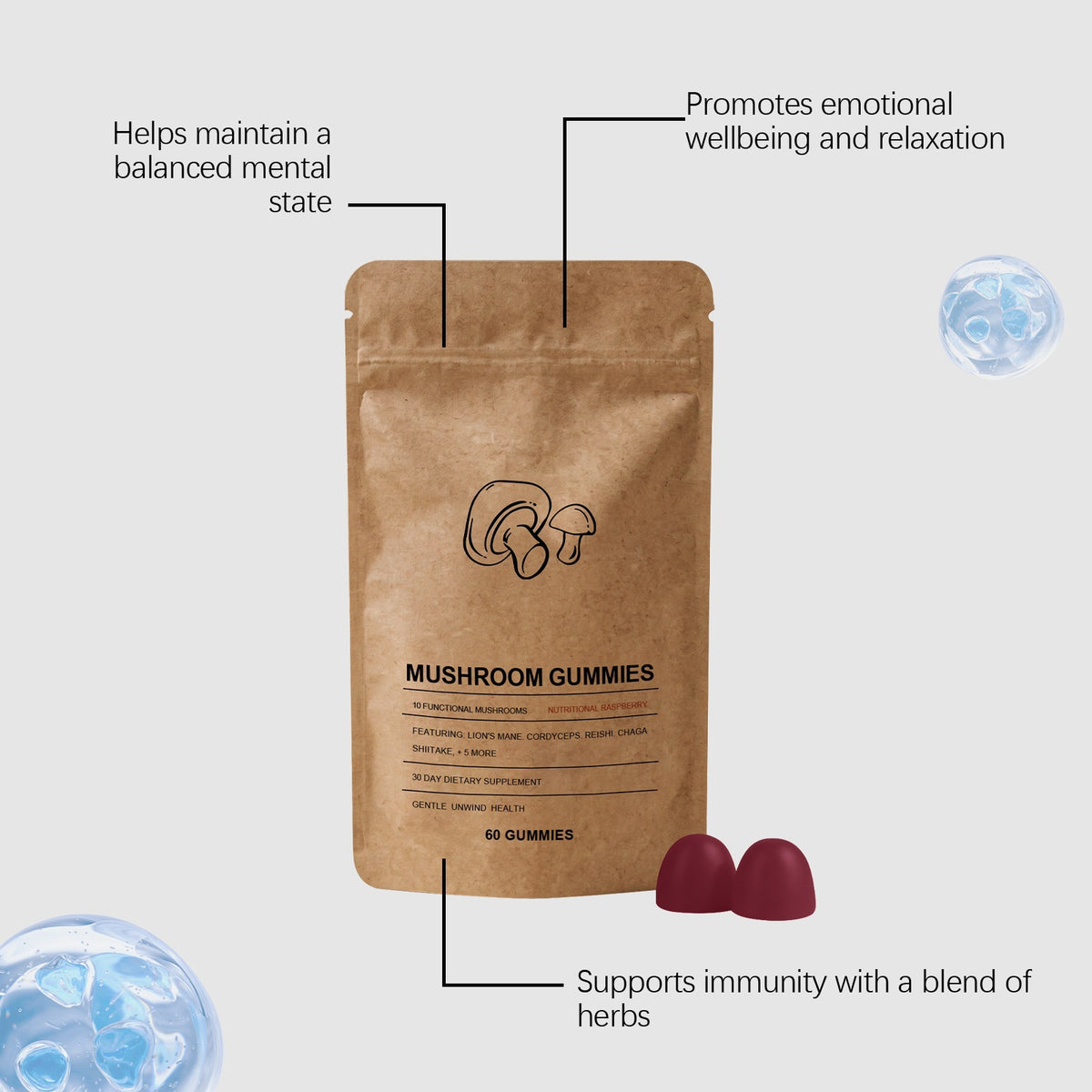 VICAFUCI 10 Functional Mushroom Gummies - image 5