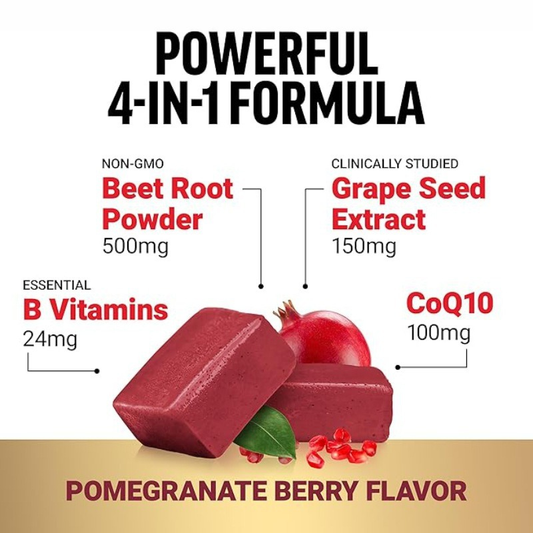 Beets Ultimate Heart Health Beetroot Circulation Chews – 60 Count